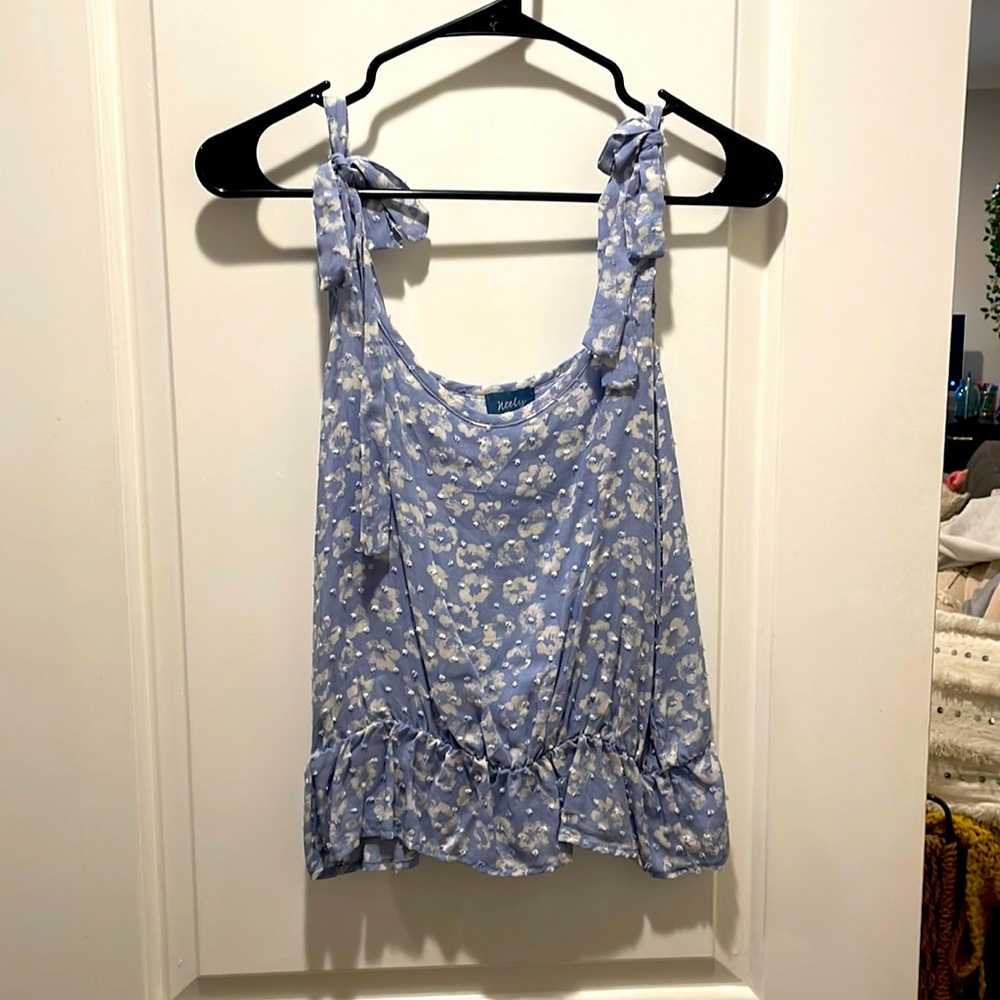 Lilac floral blouse